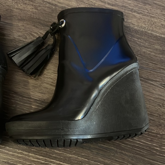 Coach Black Wedge Rainboots - Picture 5 of 16
